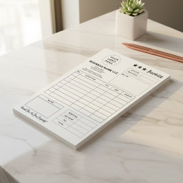 Bloco De Notas Custom Printable Form & Business Logo Invoice Pad