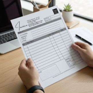 Bloco De Notas Custom Printable Order Form Business Logo Invoice