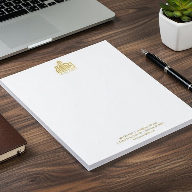 Bloco De Notas Custom Professional 5.5" x 6" Notepad – 40 Pages (Criador carregado)