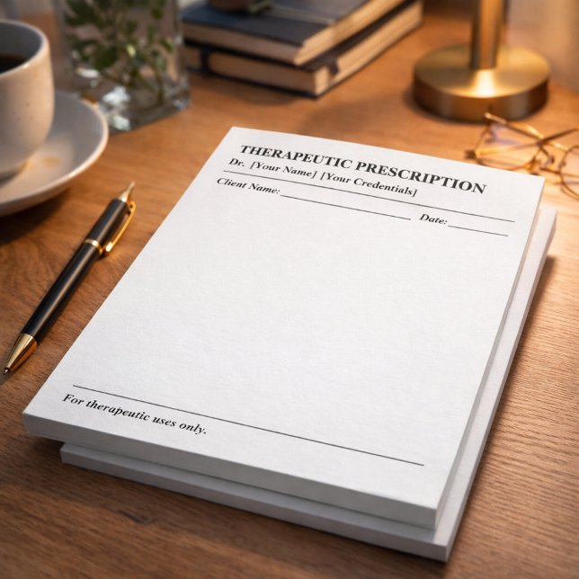 Bloco De Notas Custom Therapeutic Prescription Note Pad for Docto (Custom Therapeutic Prescription Note Pad for Mental Health Professionals and Doctors)