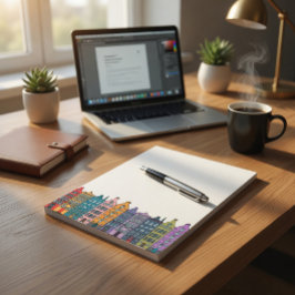 Bloco De Notas Custom Urban-Themed Writing Pad