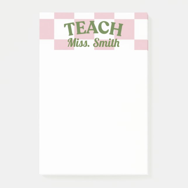 Bloco De Notas Customizable Teacher Post-it (Frente)