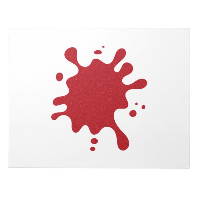 Bloco De Notas Customizable Tomato Red Splash Notepad (Frente)