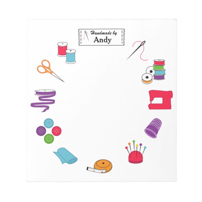 Bloco De Notas Customize the Label Sew Right (Frente)