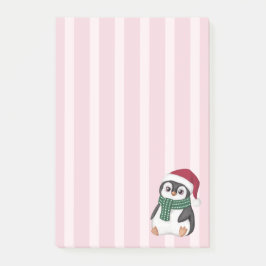 Bloco De Notas Cute Baby Penguin Wearing Santa Hat Christmas