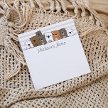 Bloco De Notas Cute Bears Personalized<br><div class="desc">Easily personalize this Post-it notepad with your custom name and title. The design features a bunch of cute hand-drawn cartoon bears.</div>