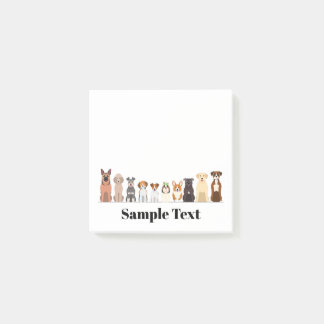 Bloco De Notas cute big&small dogs design post it