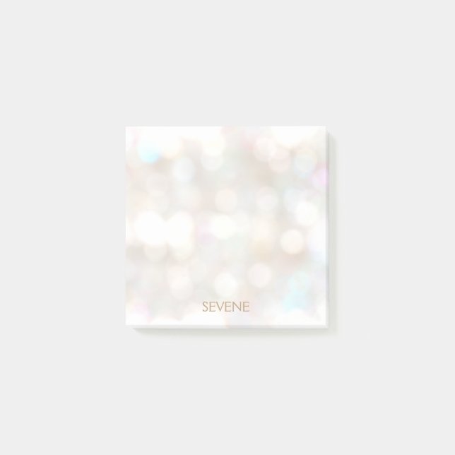 Bloco De Notas Cute Bokeh Personalizado (Frente)