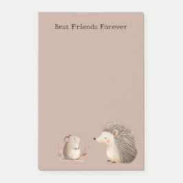 Bloco De Notas Cute Brown Cream Hedgehog Mouse Appreciation