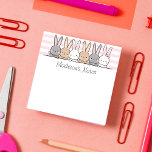 Bloco De Notas Cute Bunnies Personalized<br><div class="desc">Add a special touch to your notes, reminders and letters with these personalized name notes featuring a cute hand drawn bunny design. Perfect for writing down quick notes or leaving a special message, these notes can be customized with your name or any special phrase. They make great gifts for family...</div>