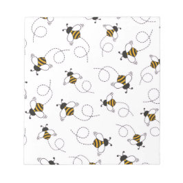 Bloco De Notas Cute Cartoon Bee Honeybee Seamless Pattern Sticky 