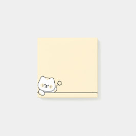 Bloco De Notas Cute Cat with Flower