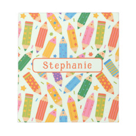Bloco De Notas Cute Customizable Pencil Print