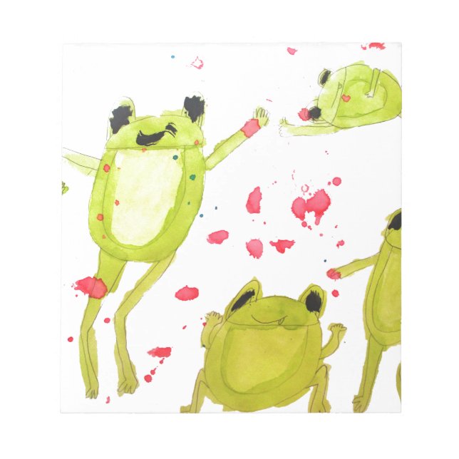 Bloco De Notas Cute frog illustration (Frente)
