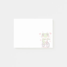 Bloco De Notas Cute Frog Riding Bicycle | Funny Frog Lover Gift