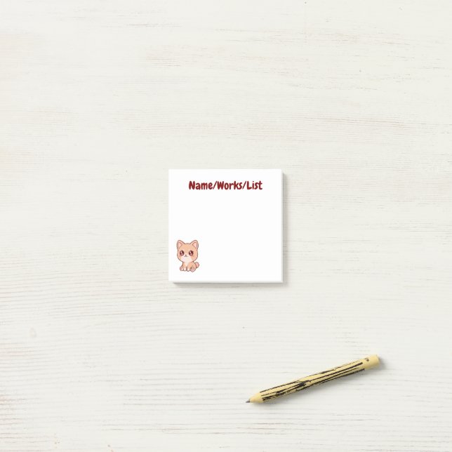 Bloco De Notas Cute Kawaii Shiba Inu Puppy Personalized (Na mesa)