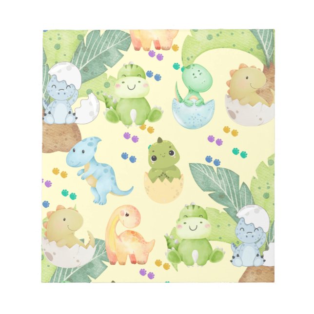 Bloco De Notas Cute Little Dino (Frente)