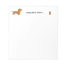 Bloco De Notas Cute Long Story Short Dachshund Chihuahua Dog