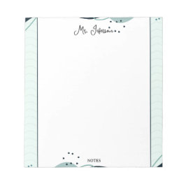 Bloco De Notas Cute Pastel Frame Teacher Notepad
