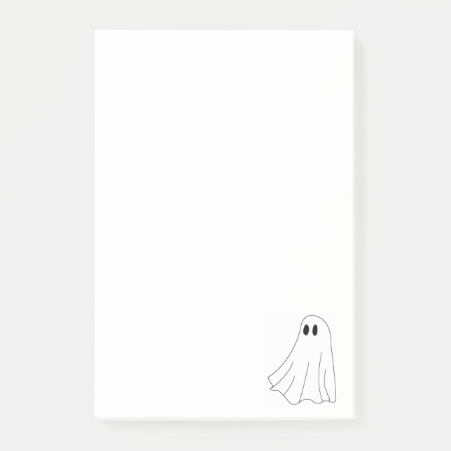 Bloco De Notas Cute Pastel Ghost Pattern (Frente)