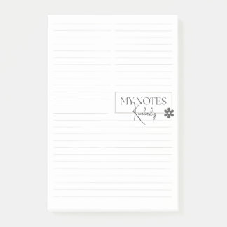Bloco De Notas Cute Personalized Lined Simple Modern White