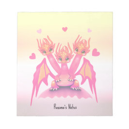 Bloco De Notas Cute pink dragons