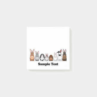 Bloco De Notas cute rabbits post it
