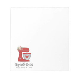 Bloco De Notas Cute Red Bakery Cake Mixer Notepad