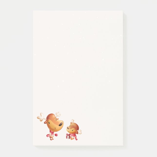 Bloco De Notas Cute Reindeer Christmas (Frente)