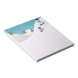 Bloco De Notas Cute Snowboard Snowmen