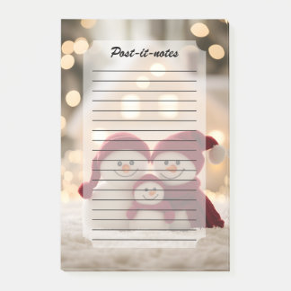 Bloco De Notas Cute Snowman Family Winter Christmas