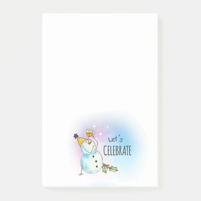 Bloco De Notas Cute Snowmen (Frente)
