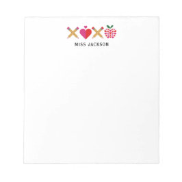 Bloco De Notas Cute Teacher Appreciation XOXO Colorful