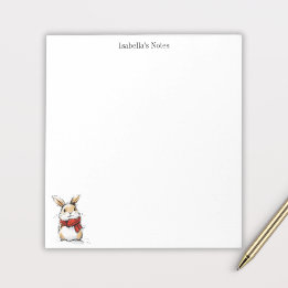 Bloco De Notas Cute Winter Bunny Sketch Illustration