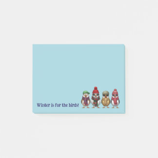 Bloco De Notas Cute Winter Post It Notes | Winter Birds 