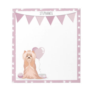 Bloco De Notas Cute Yorkshire Terrier Birthday