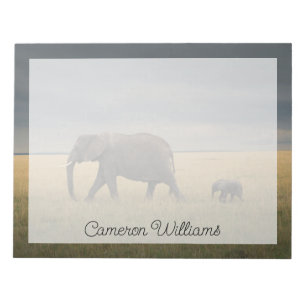 Bloco De Notas Cutest Baby Animals   African Elephant Family