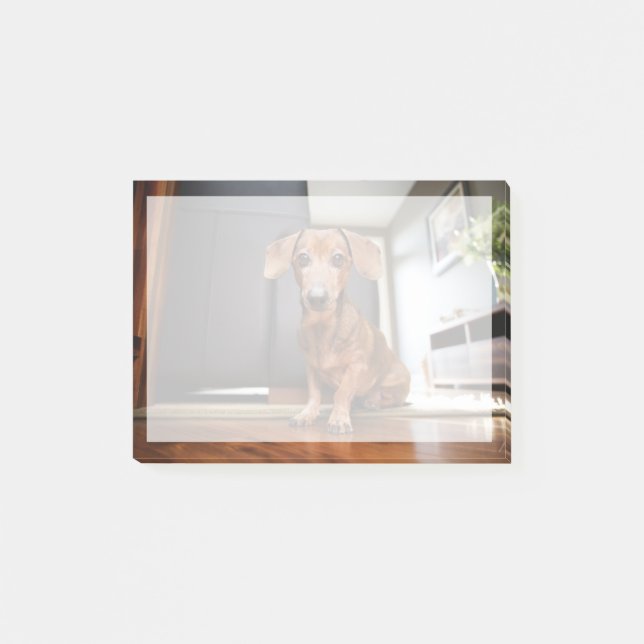 Bloco De Notas Cutest Baby Animals | Mini Dachshund Puppy (Frente)