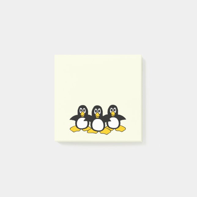Bloco De Notas Cuz Amarelo dos Pinguins Cujo Engraçado (Frente)