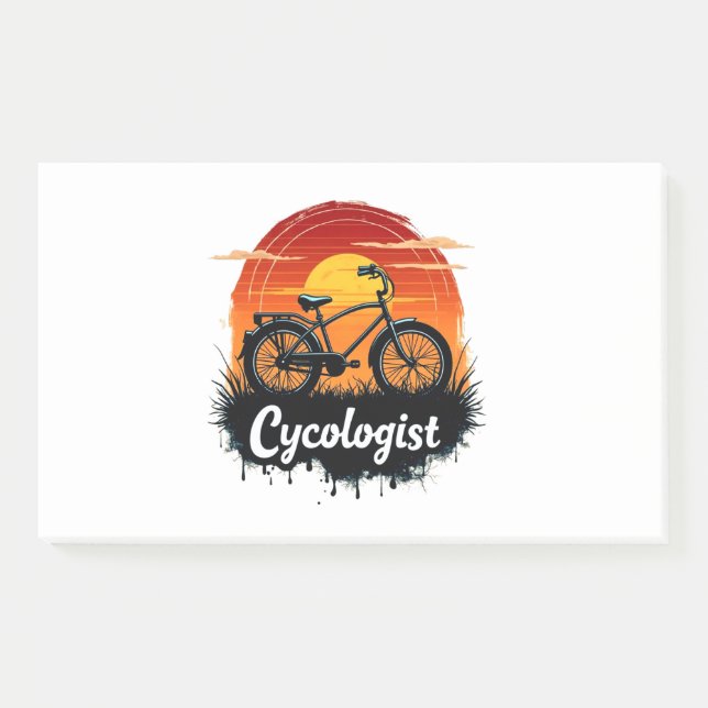 Bloco De Notas Cycologist Bike Adventure: Teto Gráfico Sunset (Frente)