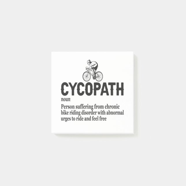 Bloco De Notas Cycopath Funny Cycling for Cyclists and Bikers  (Frente)