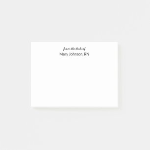 Bloco De Notas Da escrivaninha com a Modelo do nome da enfermeira