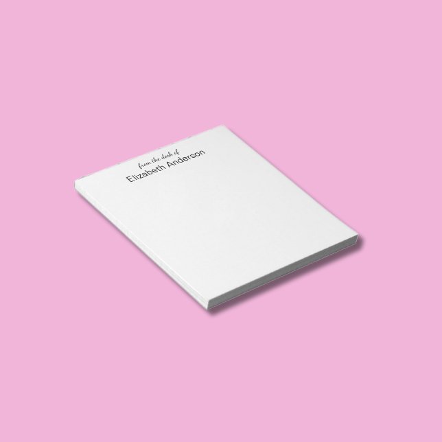 Bloco De Notas Da escrivaninha do Modelo de nome branco e preto (Criador carregado)