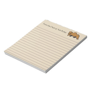 Bloco De Notas Da Escrivaninha russa do urso Grizzly
