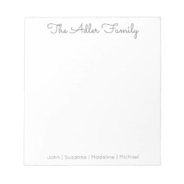 Bloco de Notas da Família de Cinzas de Script Simp