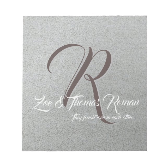 Bloco de notas da família monograma (Frente)