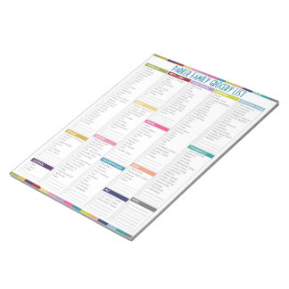 Bloco de Notas da Lista de Produtos Personalizados