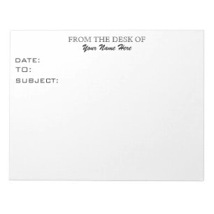 BLOCO DE NOTAS DA MESA DE