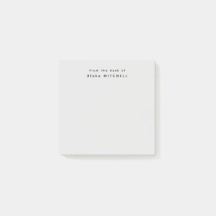 Bloco De Notas Da mesa de Cinzas simples monográficas