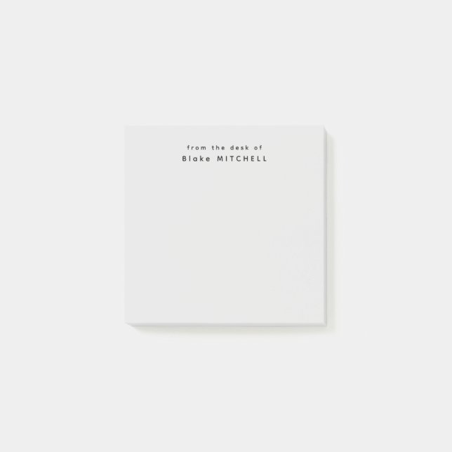 Bloco De Notas Da mesa de Cinzas simples monográficas (Frente)